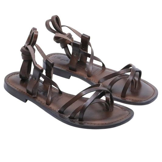 Sandalo donna L'angolo del cuoio Firenze 3000 in pelle marrone 