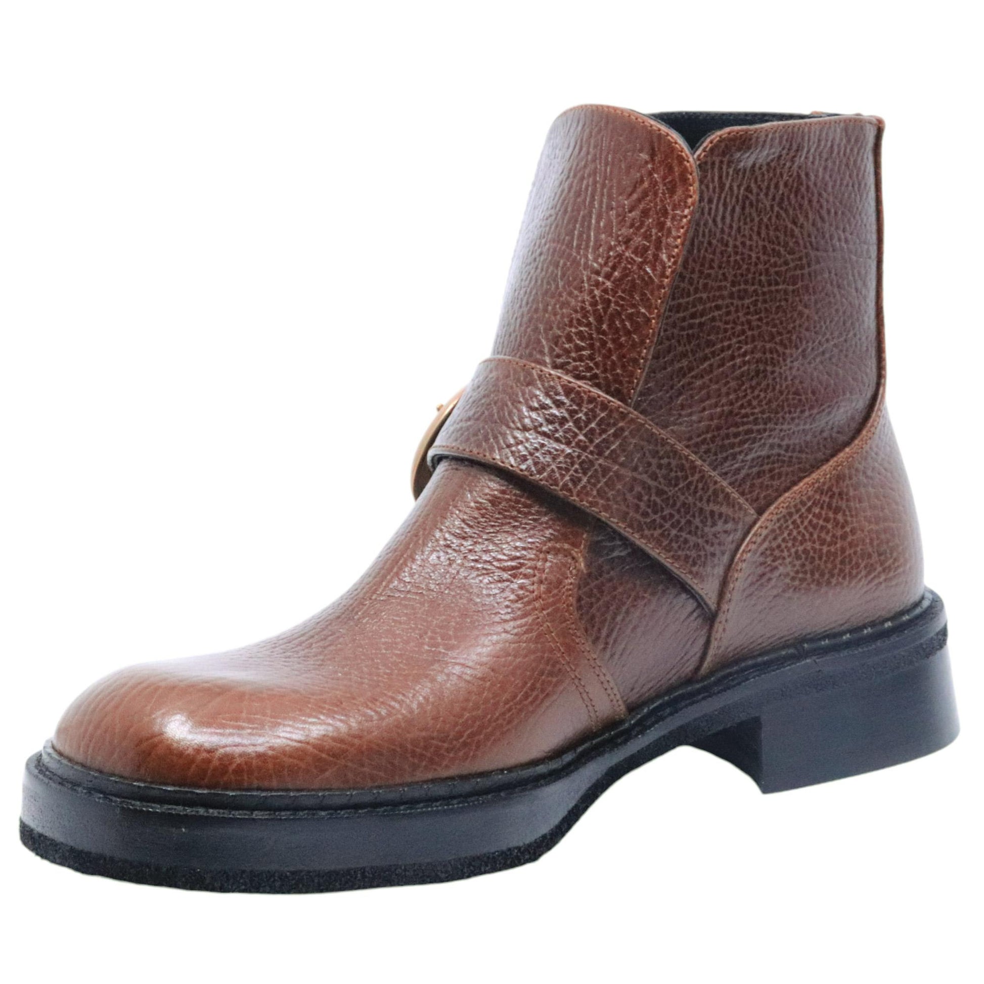 RAS 7857 stivaletto da donna in pelle brandy 