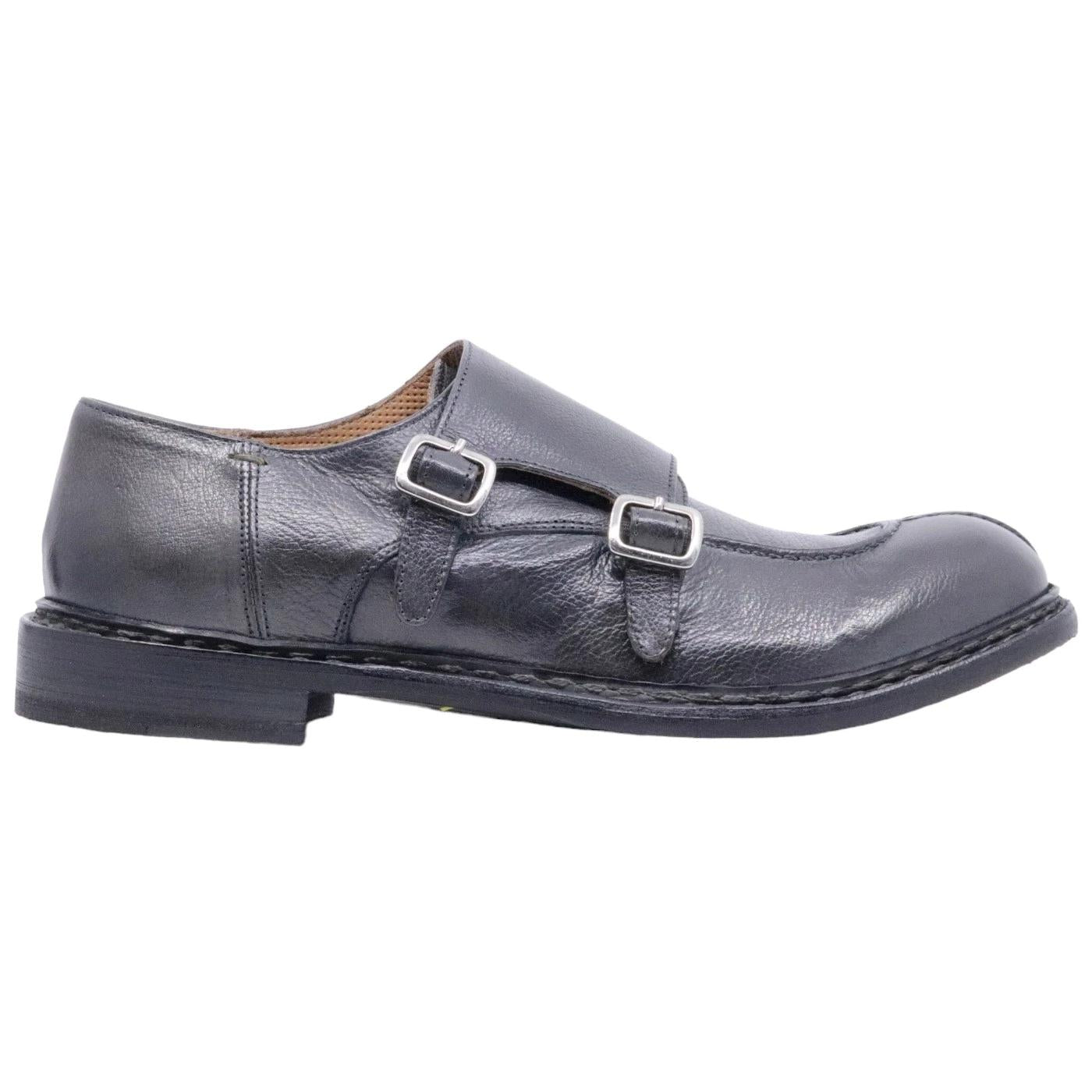 Scarpa uomo con doppia fibbia Crispiniano 6092 