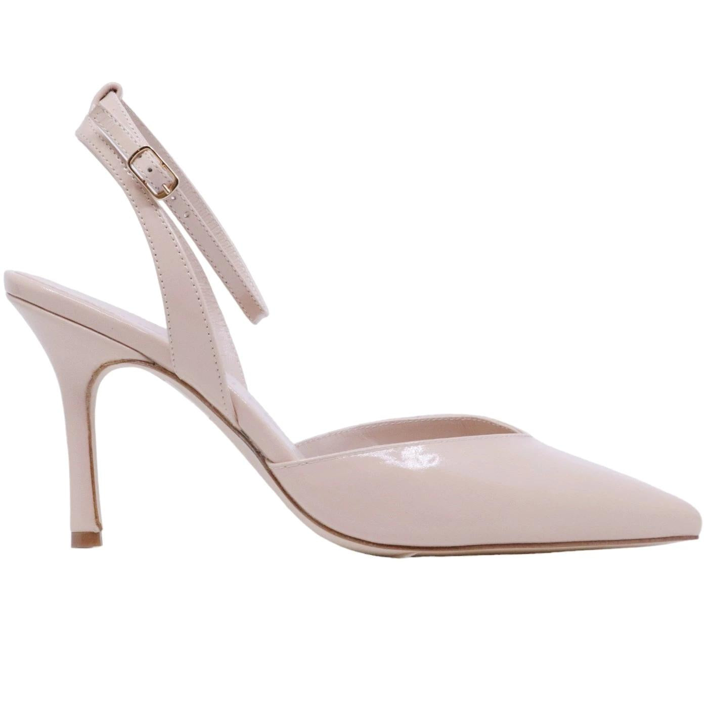 Slingback donna The Seller 909 pelle spazzolata nude 
