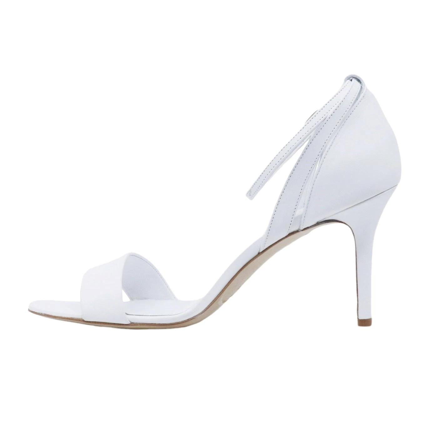 Sandalo The Seller da donna realizzato in pelle color bianco 