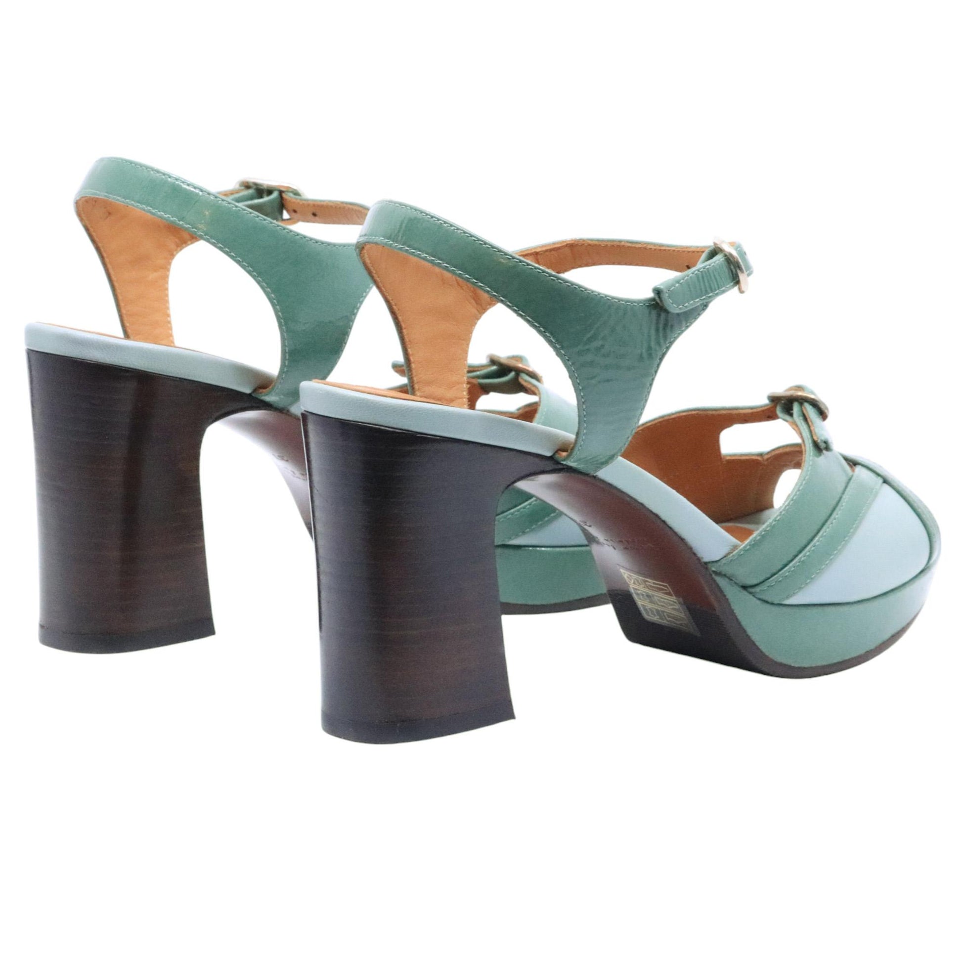 Chie Mihara Kaelo sandalo donna in pelle verde 