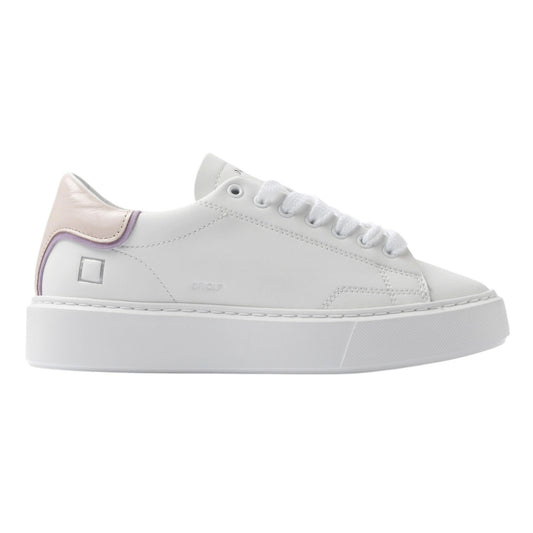 DATE Sfera Calf White Rose SF CA RO sneaker donna pelle bianca 