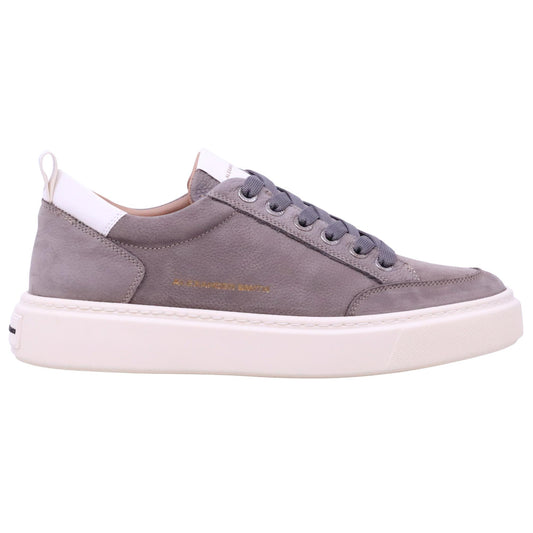 Alexander Smith Bond 3258 sneaker uomo nabuk grigio asfalto con dettagli in pelle bianca 