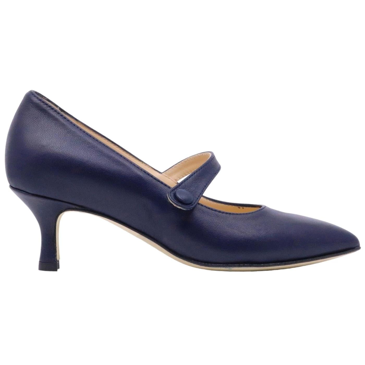 Décolleté donna Le Briella Z893 in elegante pelle di colore blu 