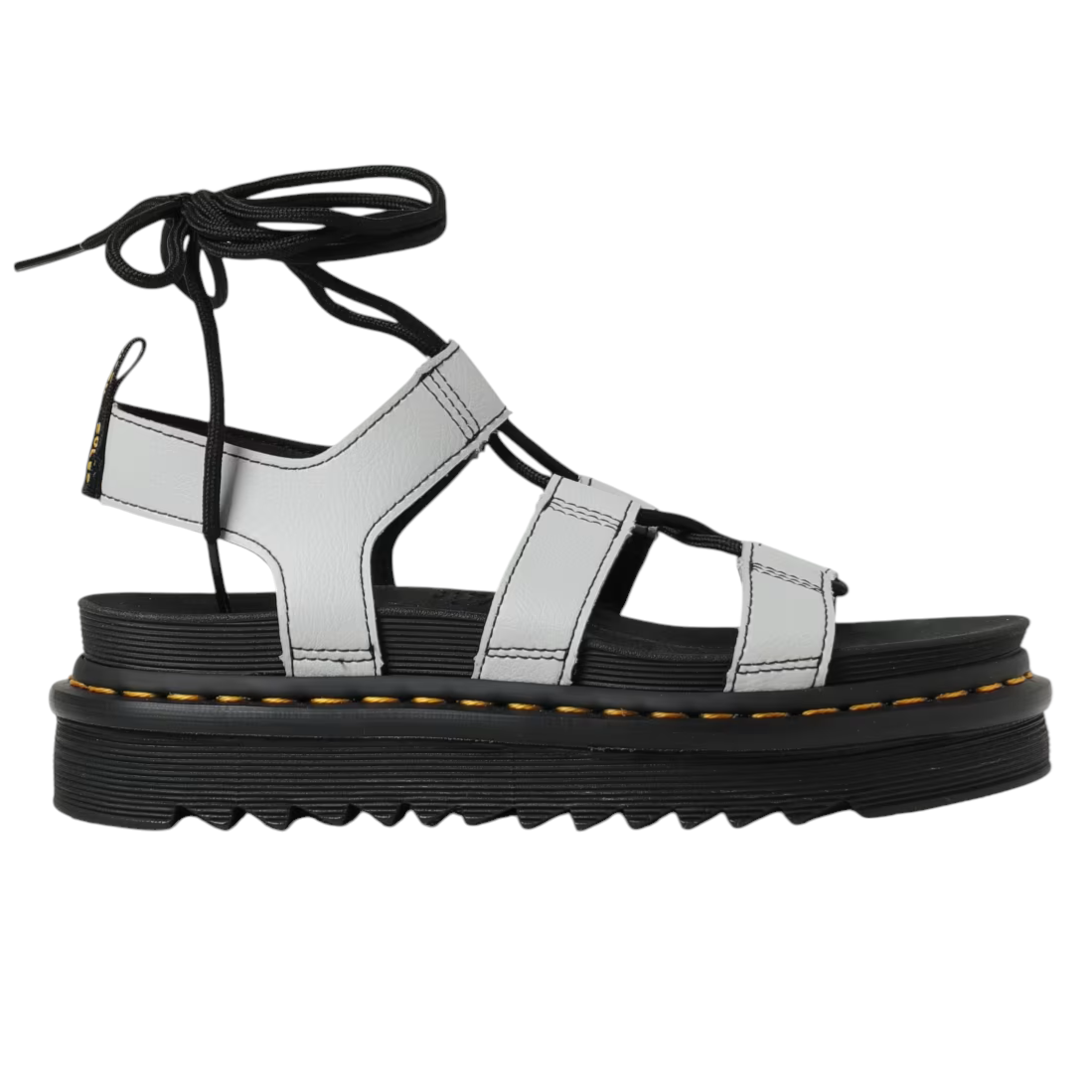 Dr Martens Nartilla Athena sandalo da donna in pelle grigia 