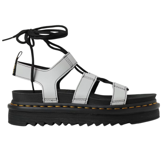 Dr Martens Nartilla Athena sandalo da donna in pelle grigia 