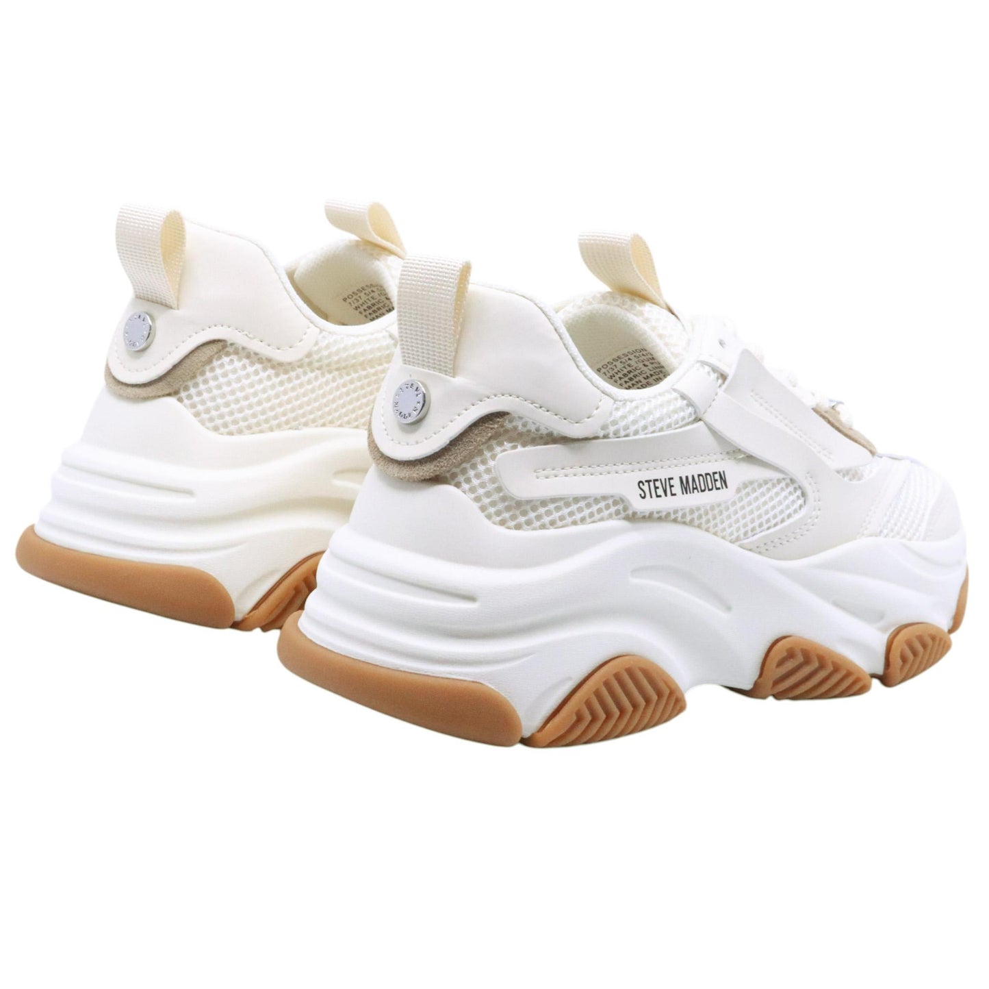 Steve Madden Possession sneaker donna in tessuto bianco e crema 
