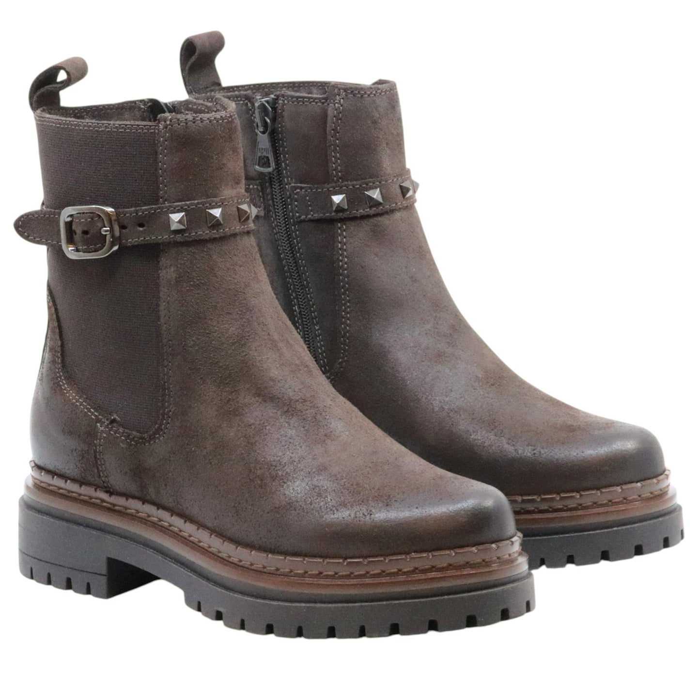 MJUS Deirde L97201 stivaletto donna in pelle caffè 