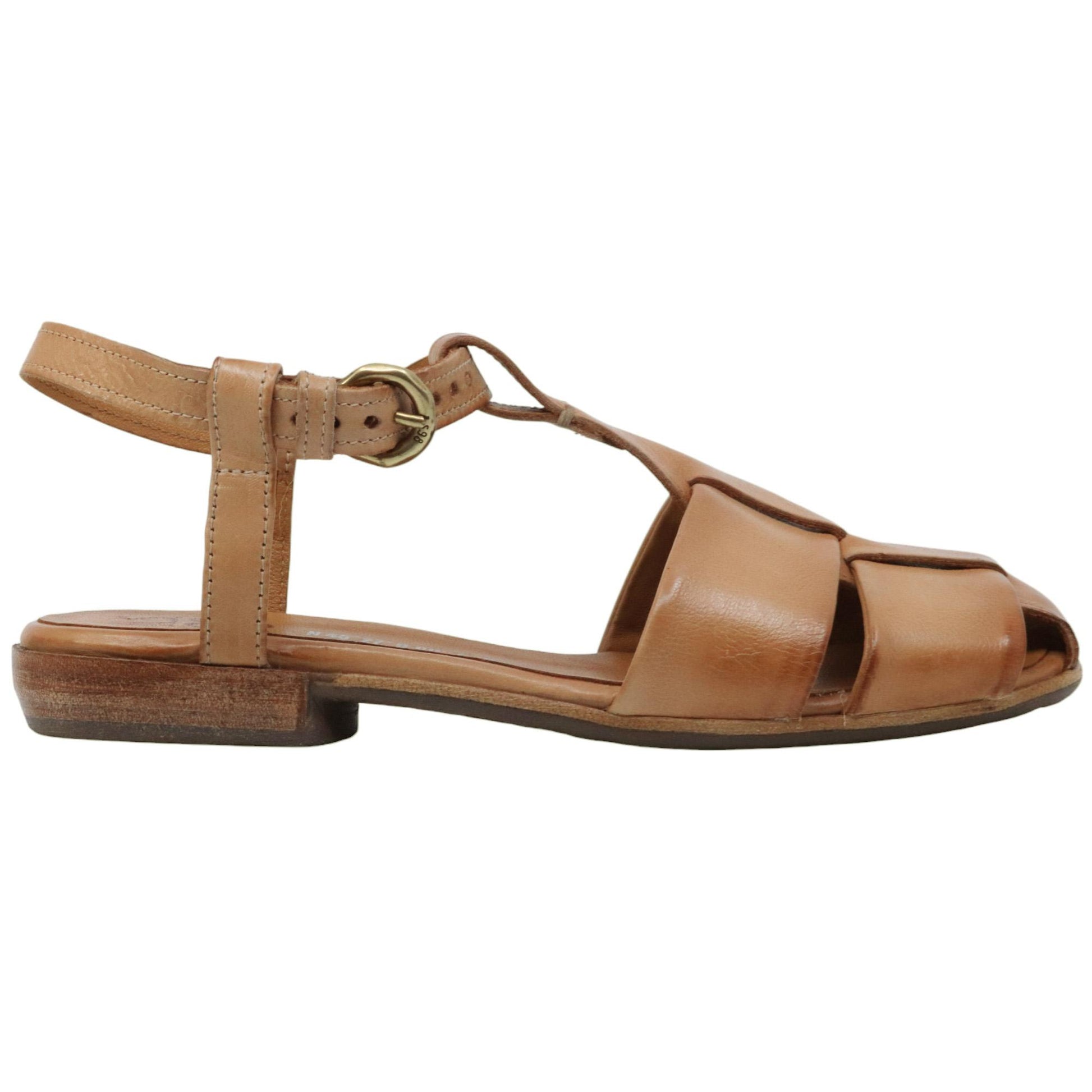Sandalo donna AS98 B59109 in pelle grano 