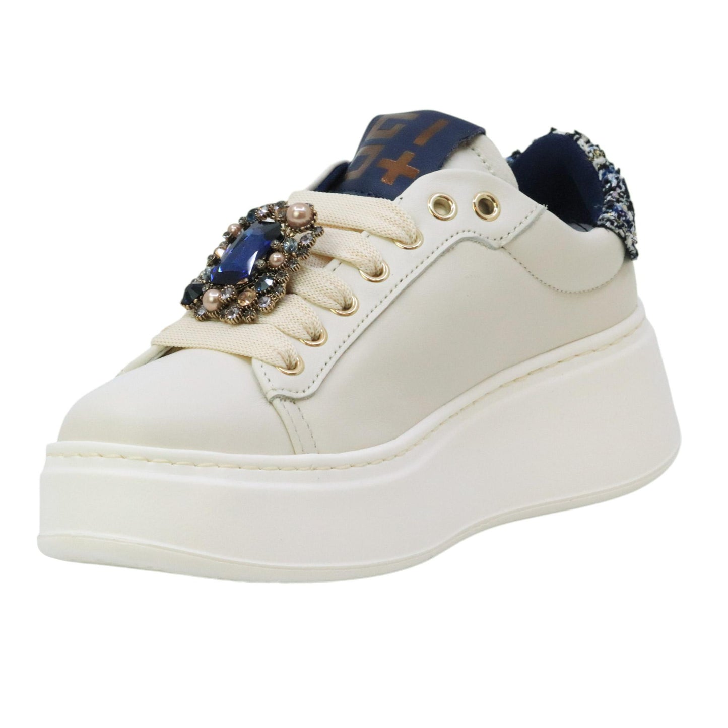 Combi sneakers donna in pelle panna PIA424APANNA CHIC GIO+