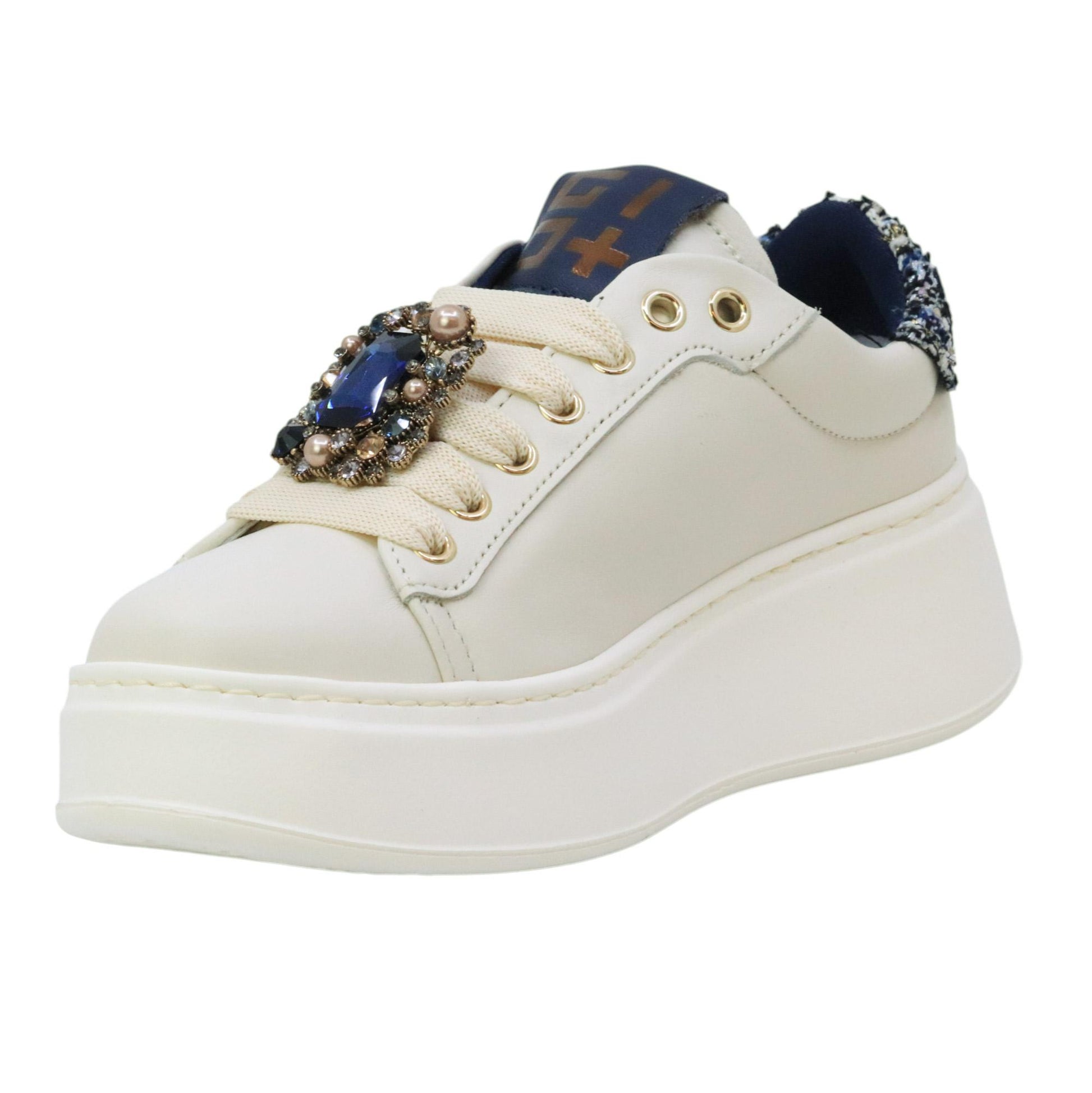 Combi sneakers donna in pelle panna PIA424APANNA CHIC GIO+