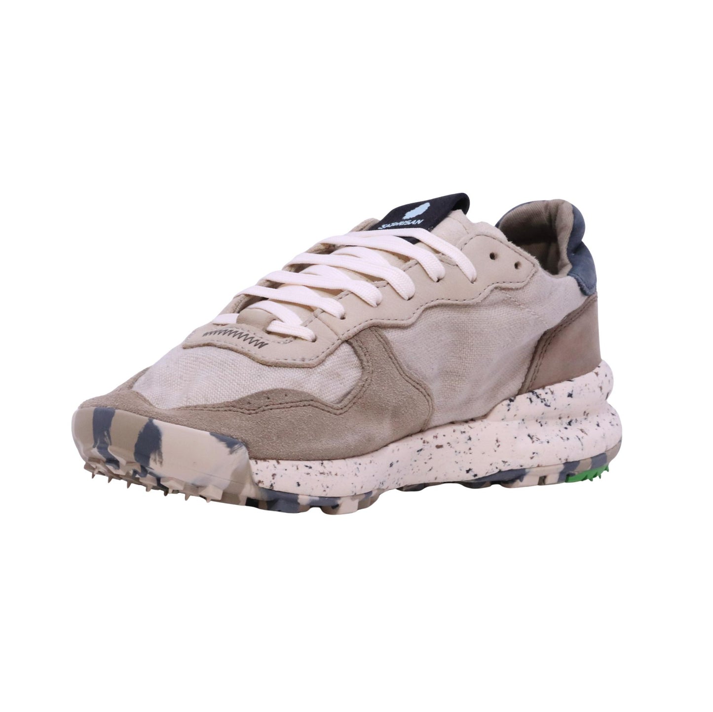 Satorisan Chacrona Linen Light Grey sneaker uomo in camoscio e tessuto 