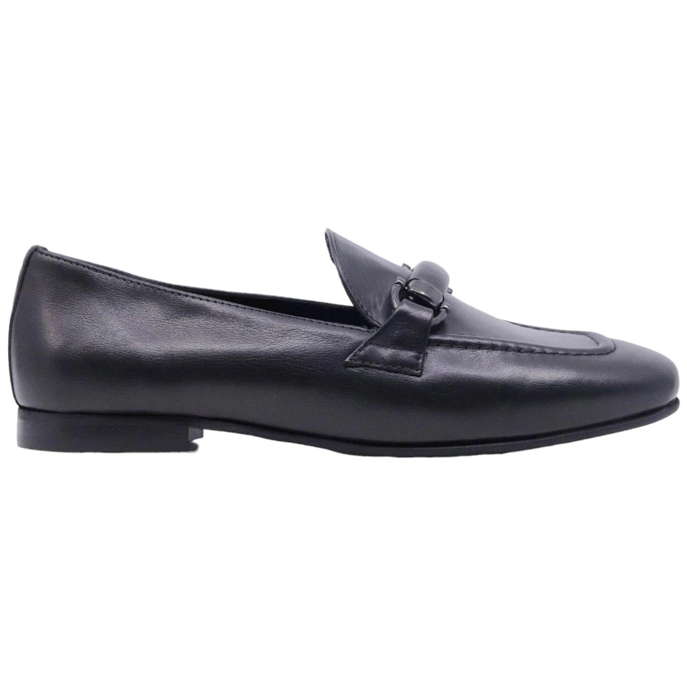 Mocassino donna Poesie Veneziane Seo07 in pelle nera 