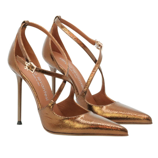 Sergio Levantesi Liza56 décolleté donna in pelle bronzo 