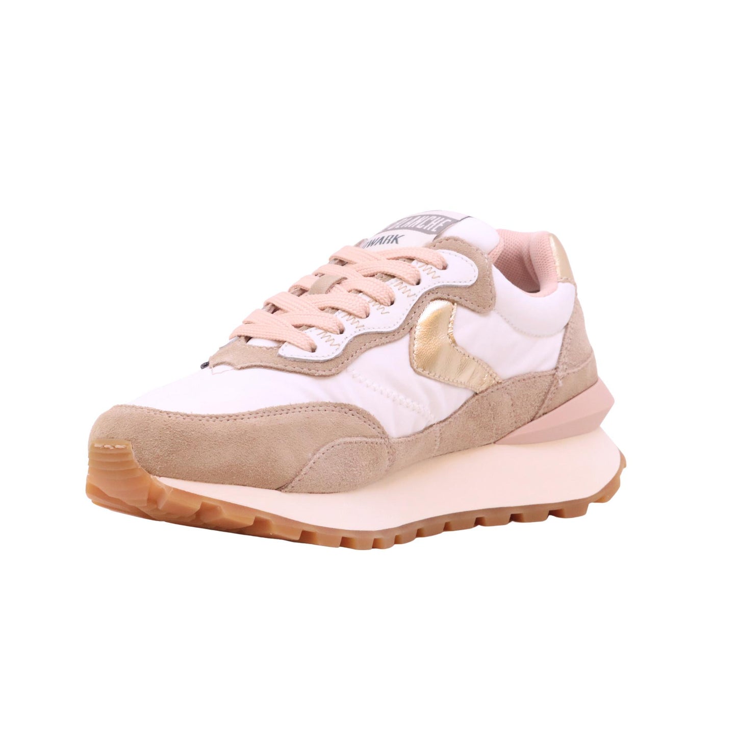 Voile Blanche Qwark Hype Woman sneaker donna in camoscio e tessuto tecnico bianco beige 