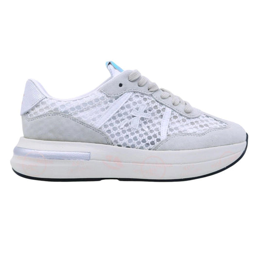 Premiata Cassie 7390 sneaker donna in tessuto retato bianco 