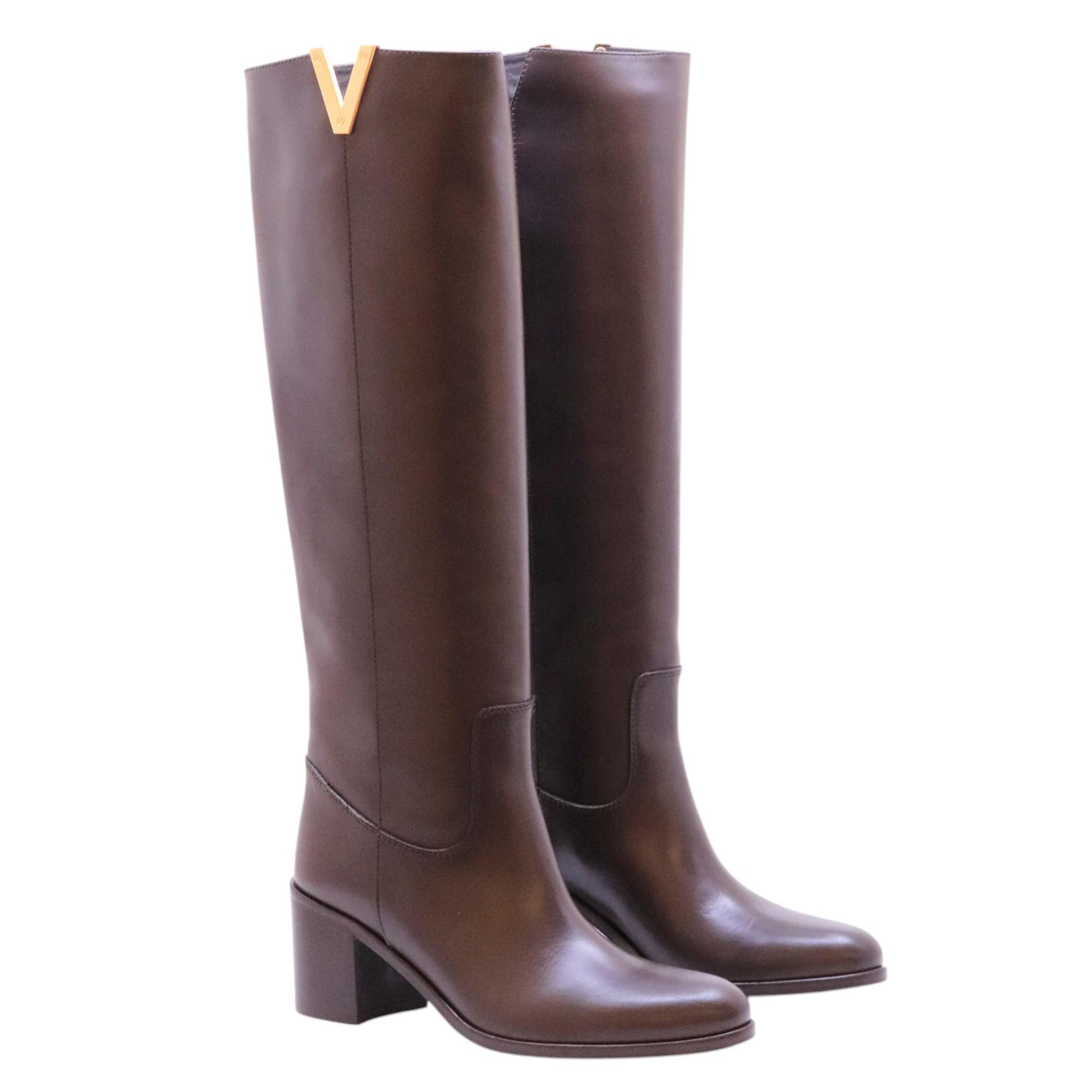 Stivale Via Roma 15 4041 in pelle marrone 