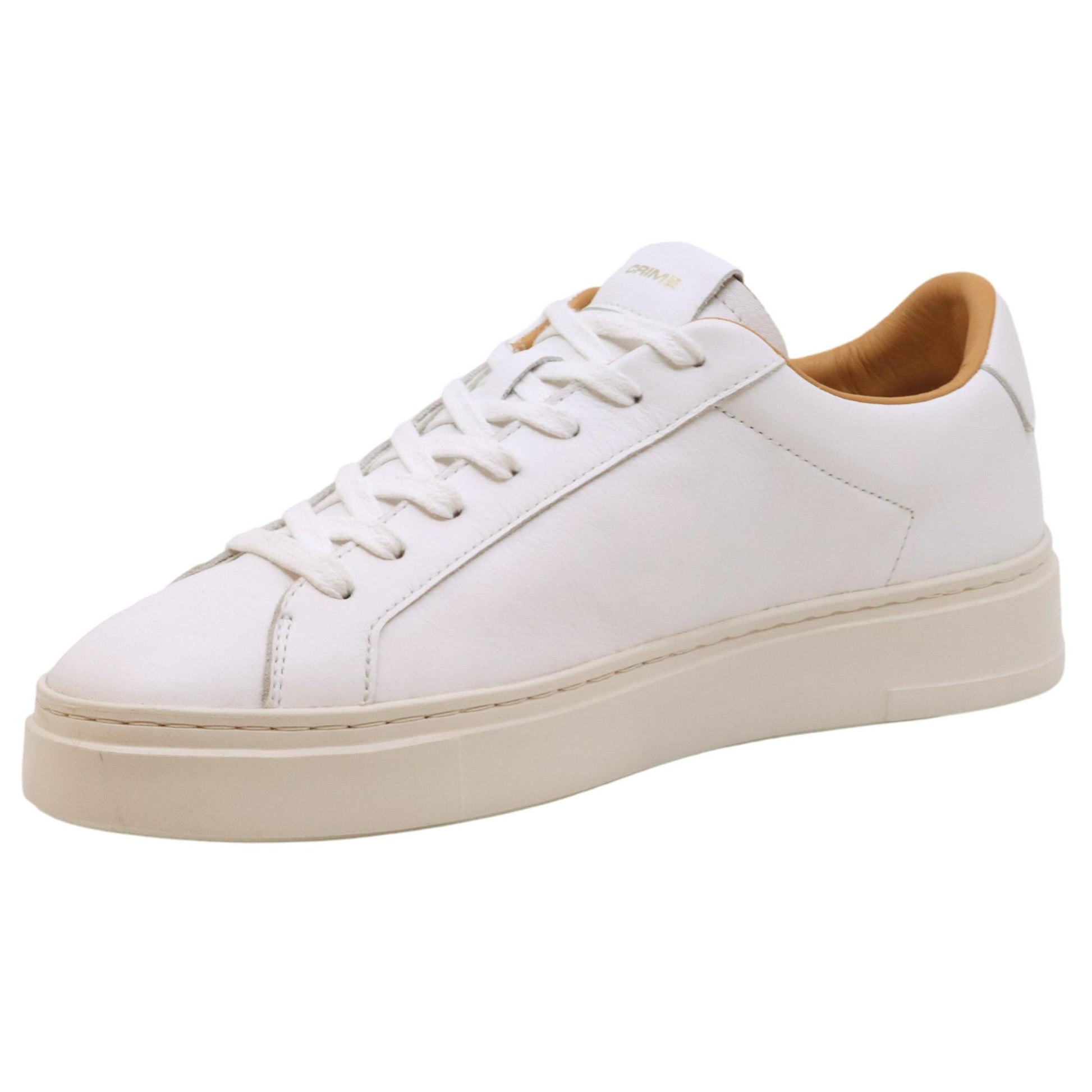 Crime London 15801 Extralight in pelle bianca e suola beige 