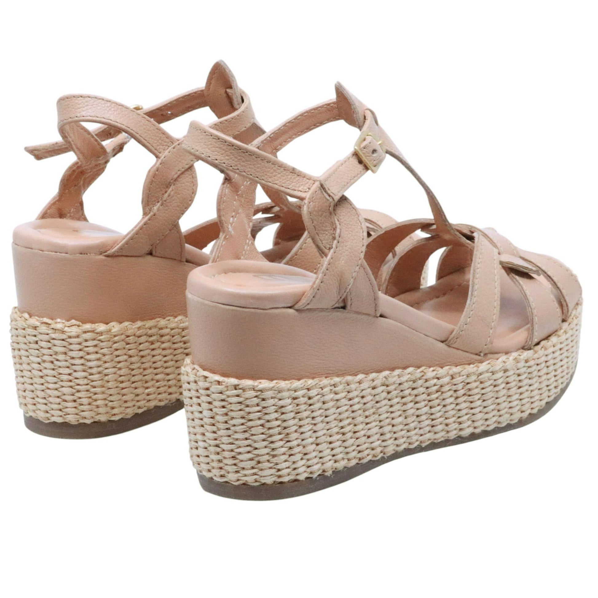 Sandalo zeppa Mjus L77002 in pelle carne 