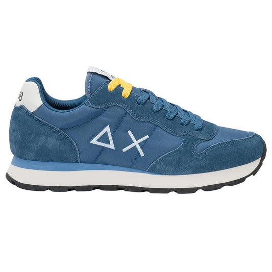 Sun68 Tom Solid Z36101 sneaker uomo blu avio scuro in nylon e camoscio 