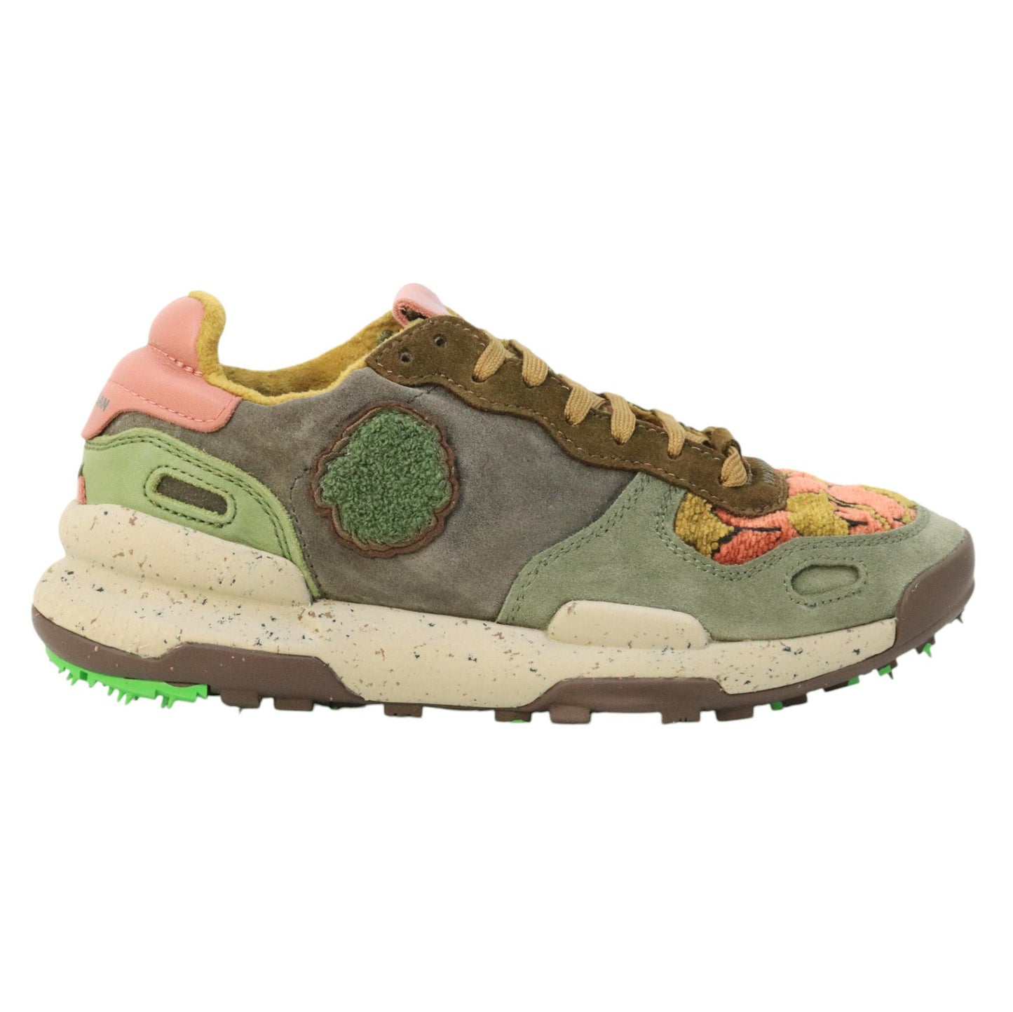 Satorisan Chacrona Suede sneaker donna in camoscio Klim Green 