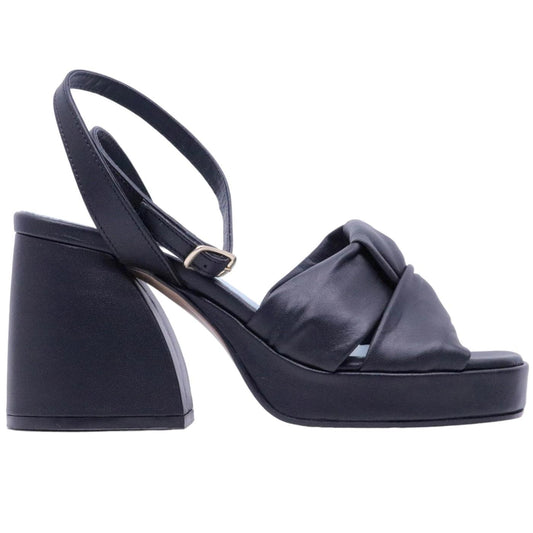 Sandalo donna Poesie Veneziane in pelle di colore nera 