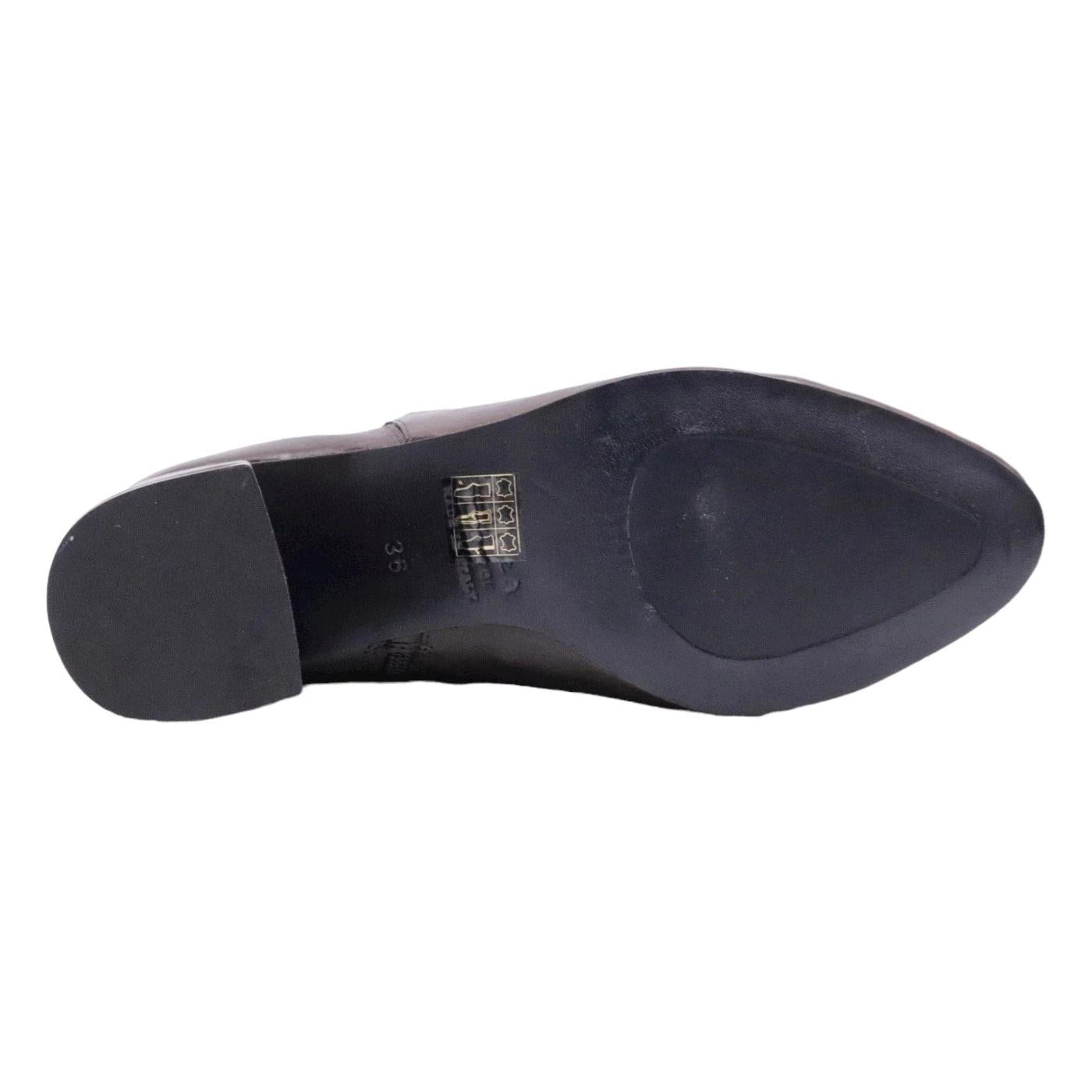 Stivaletto donna Kudetà in morbida pelle di colore marrone 
