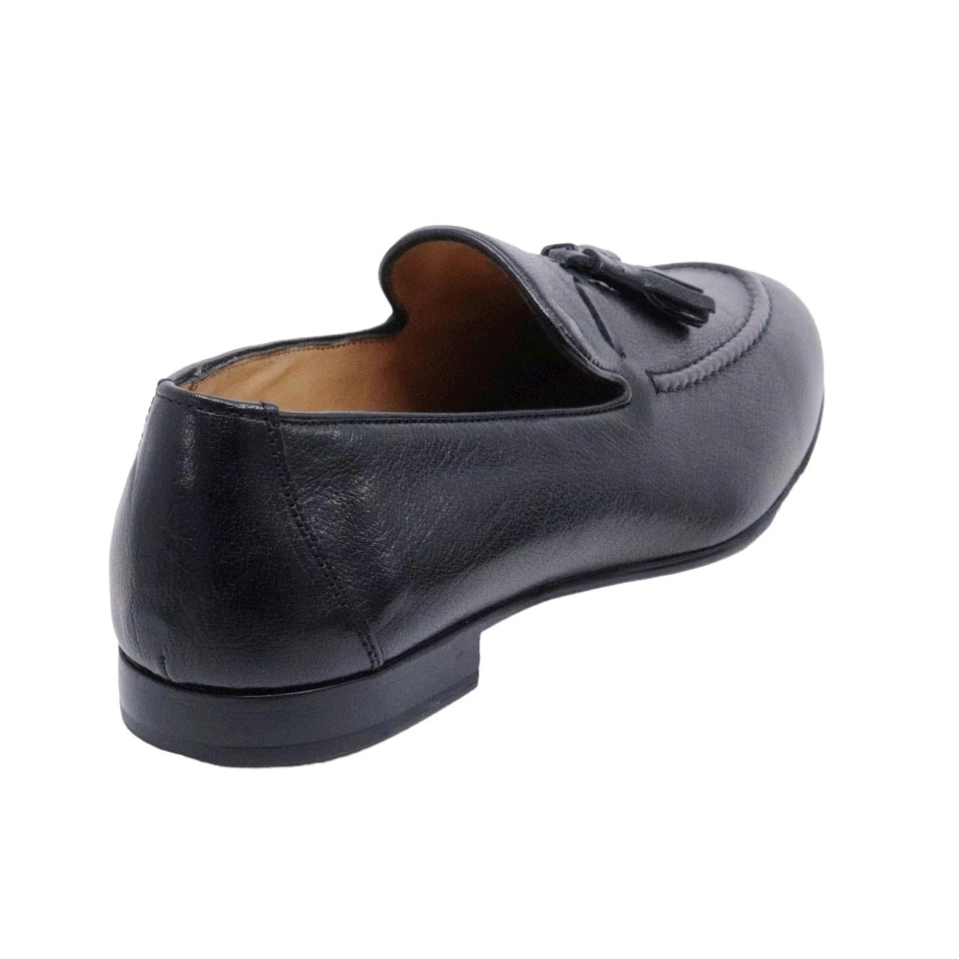Mocassino uomo Antica Cuoieria 22678 in pelle nera 