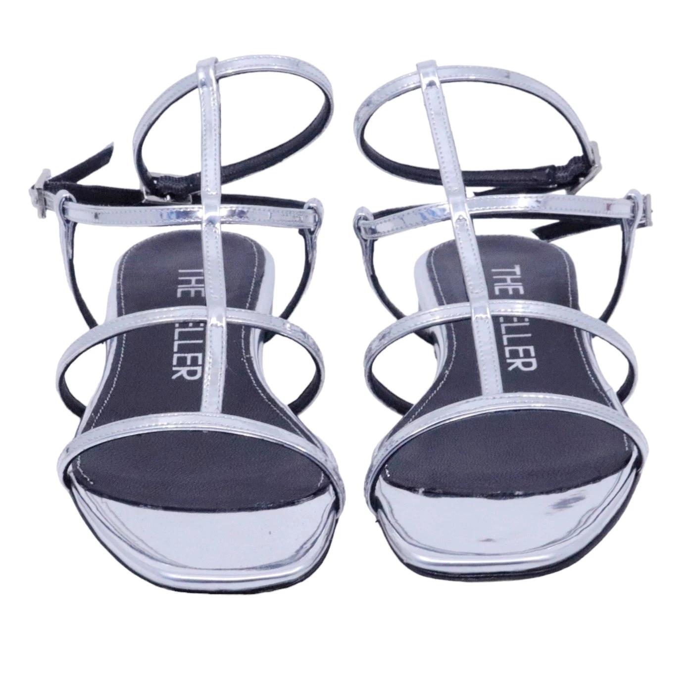 Sandalo basso The Seller PE901 specchiato argento 