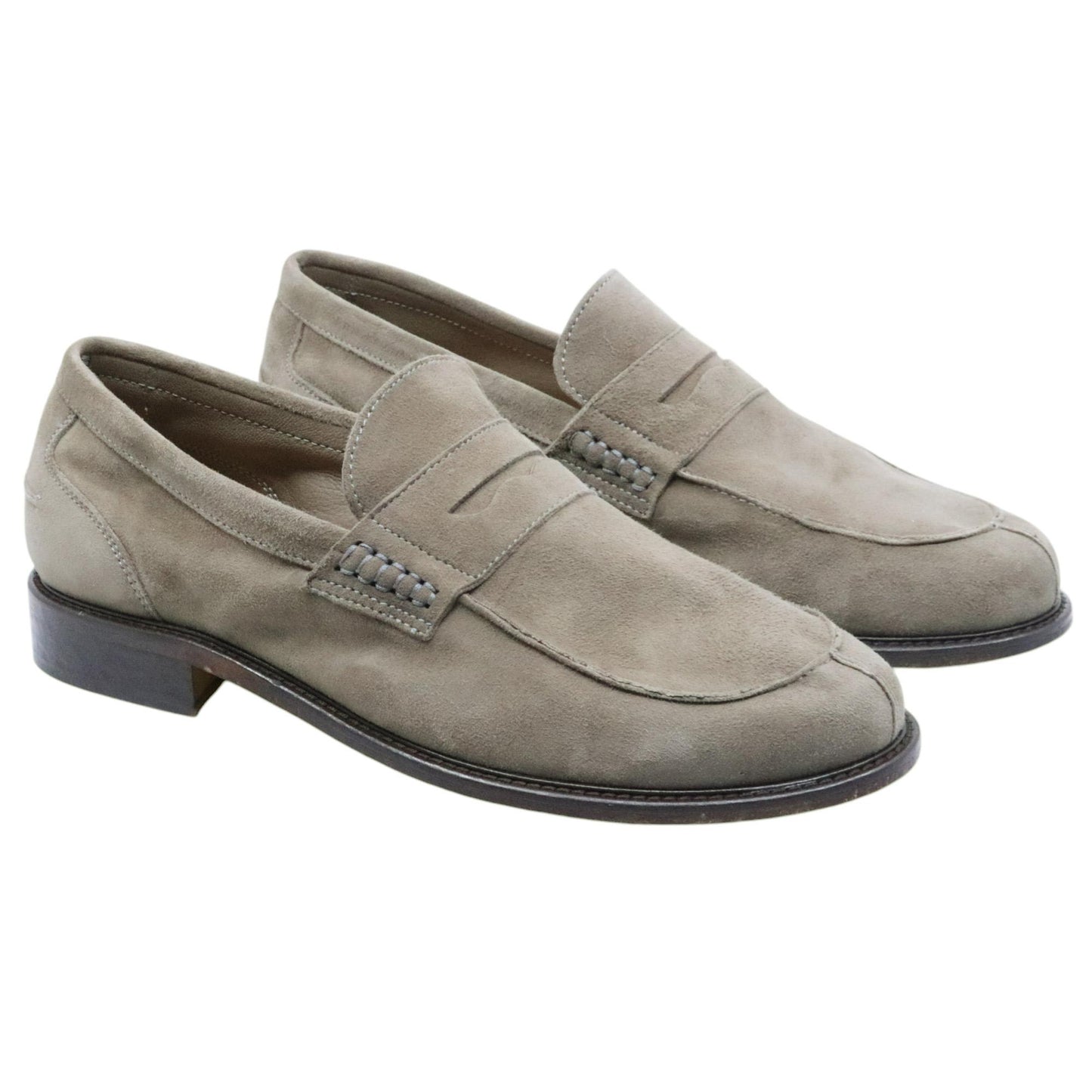 Antica Cuoieria 22489 mocassino uomo in camoscio grigio elegante Made in Italy 