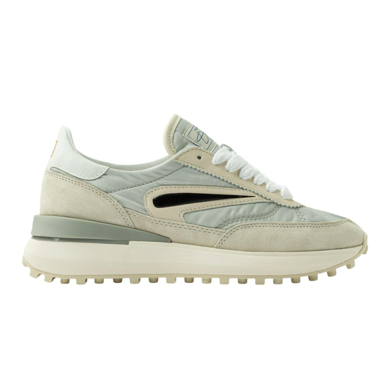 DATE Athleta Nylon Light Grey AT LG VL sneaker donna in nylon e camoscio grigio 