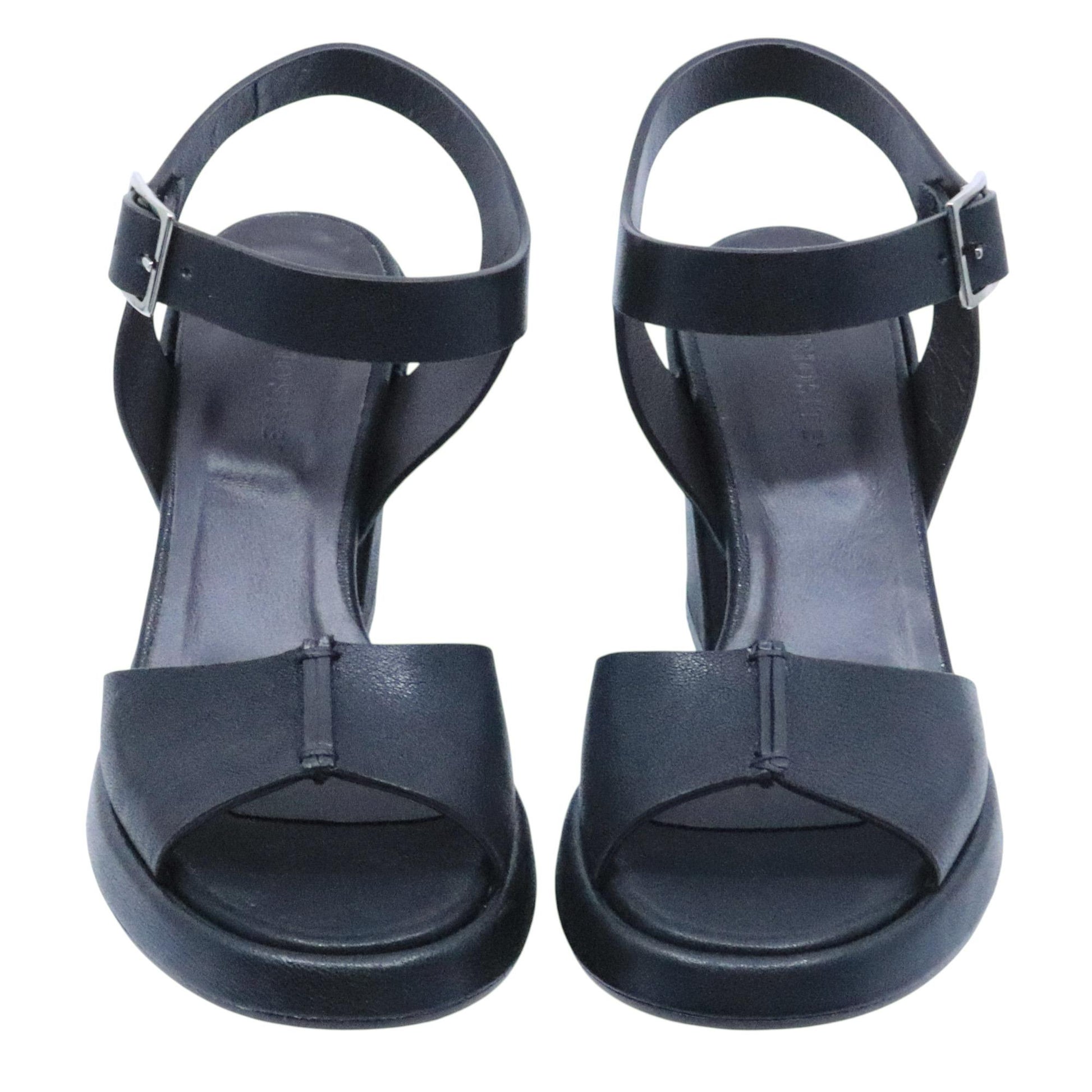 Sandalo con tacco Curiositè 2739 in pelle nera 