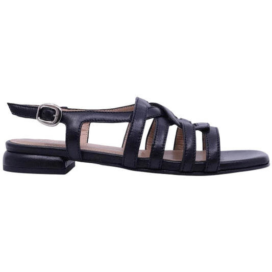 Sandalo donna Triver Flight 566 in pelle nera 
