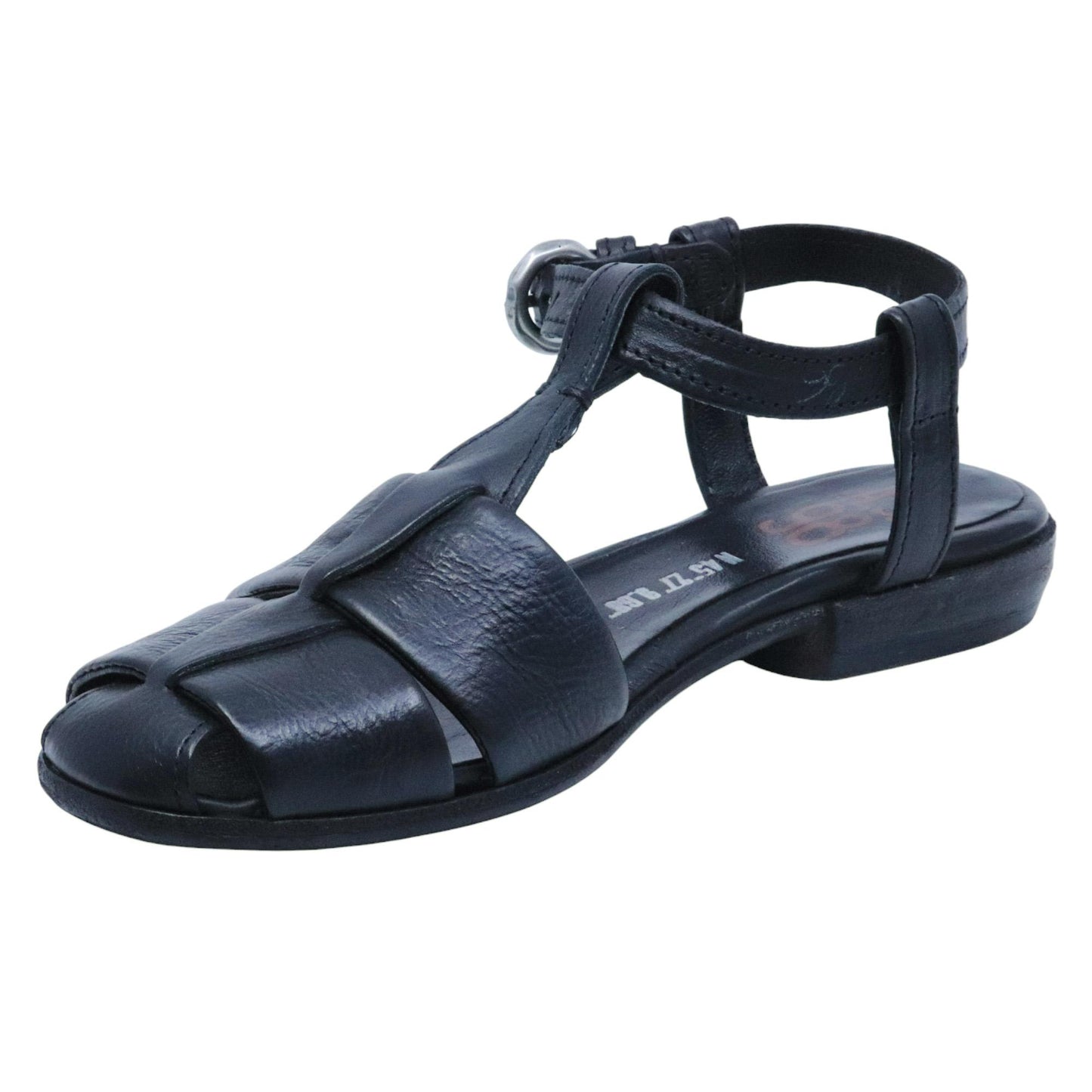 Sandalo donna AS98 B59109 in pelle nera 