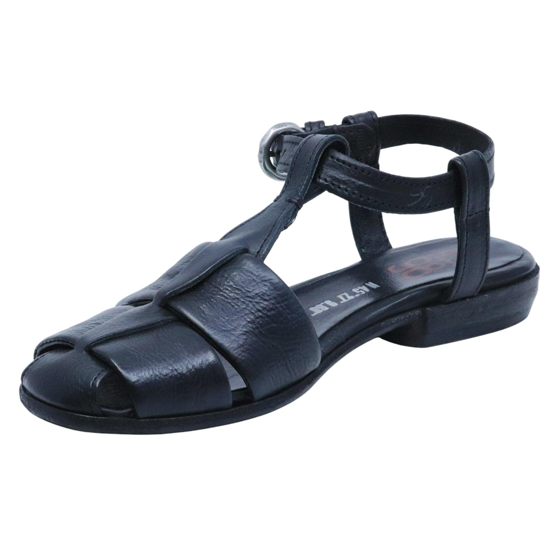 Sandalo donna AS98 B59109 in pelle nera 