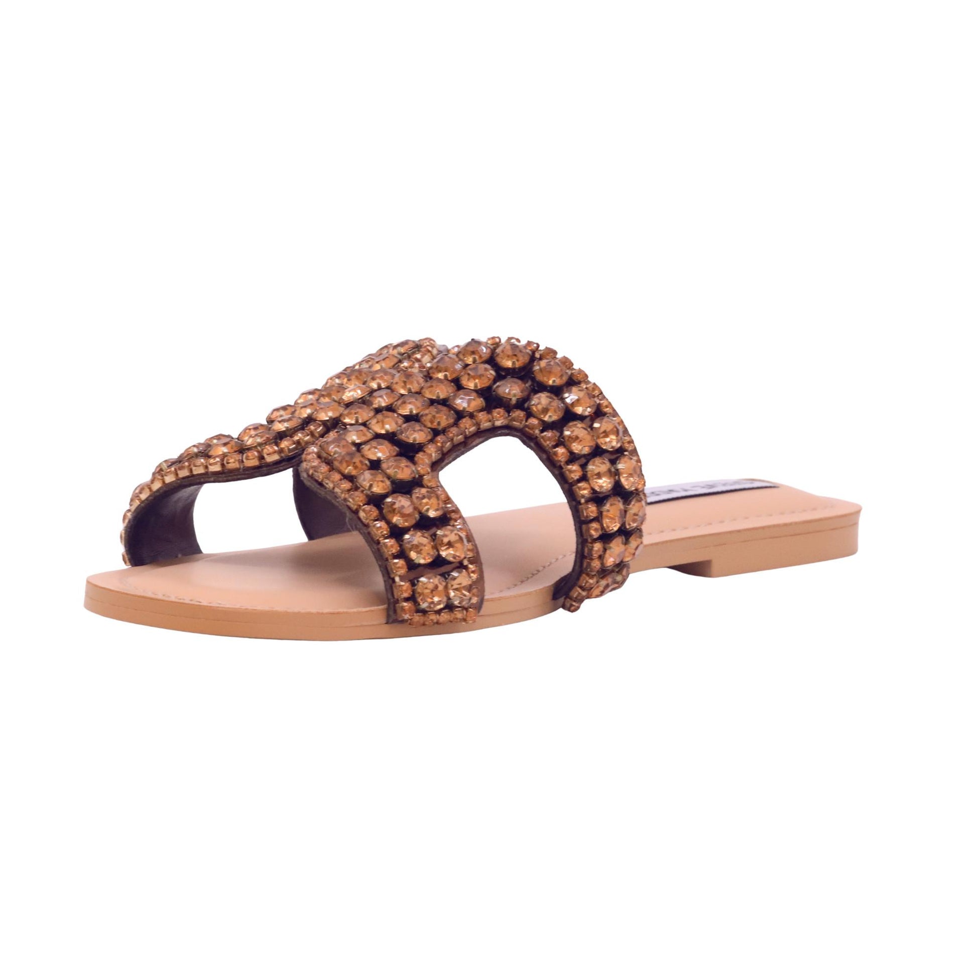 Steve Madden Zaira sandalo donna in materiale sintetico color bronzo 