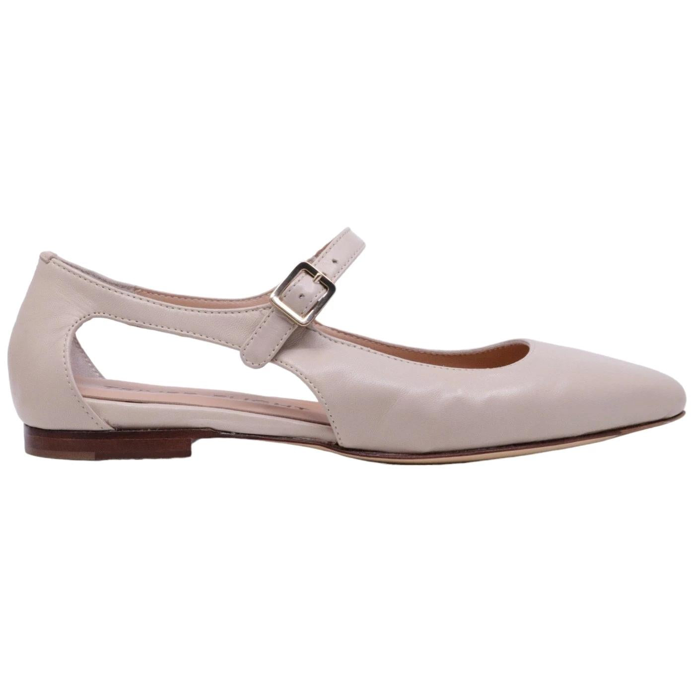 Ballerina donna Triver Flight realizzato in morbida pelle di colore beige 