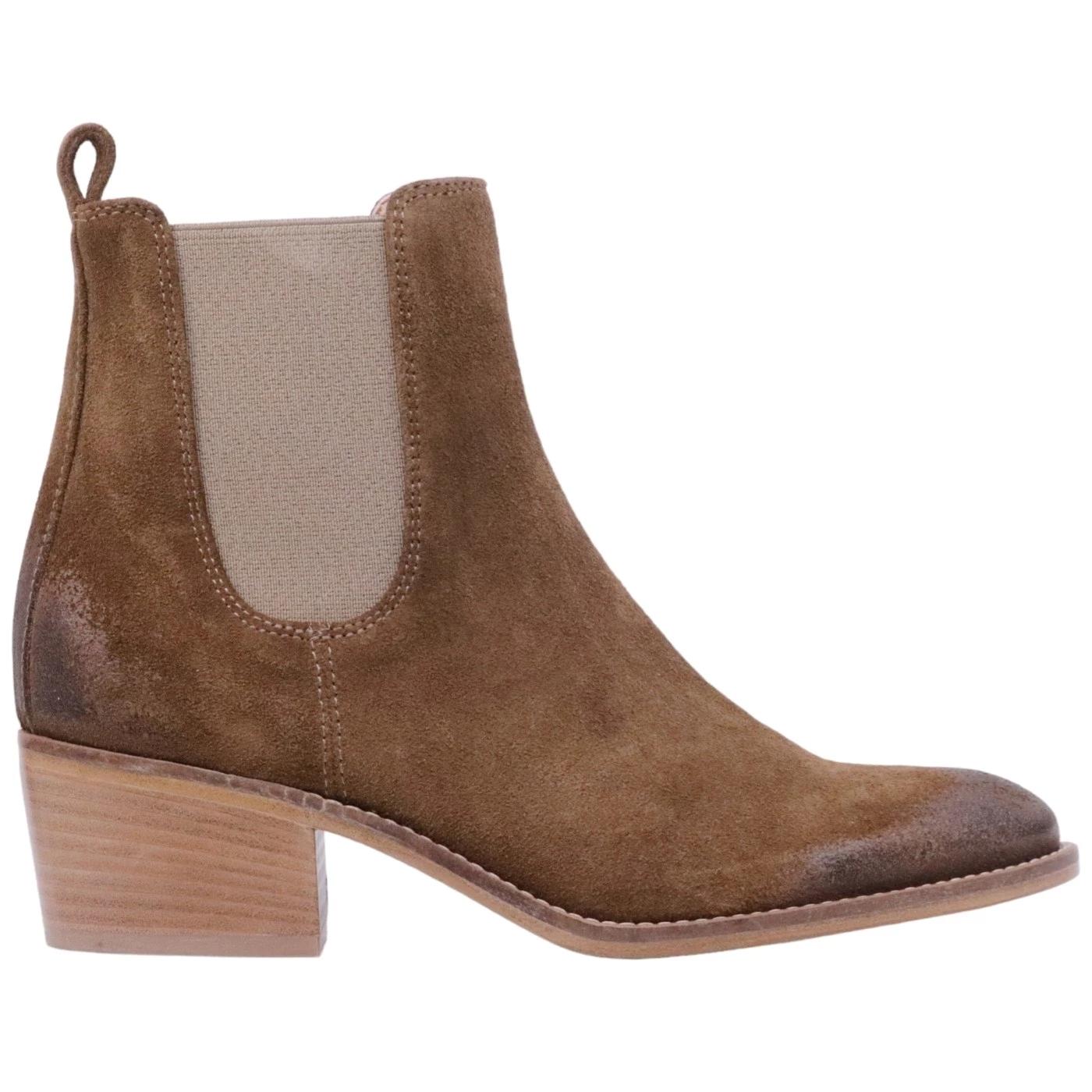 Stivaletto Chelsea donna Curiositè 2372 in camoscio marrone 