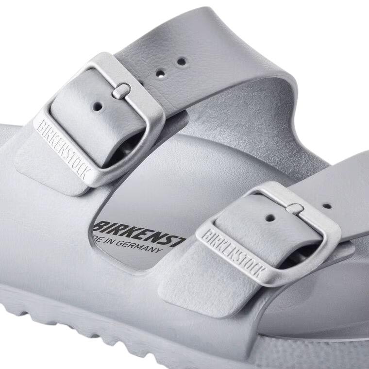 Birkenstock Arizona Eva sandalo plastico in argento metallico 