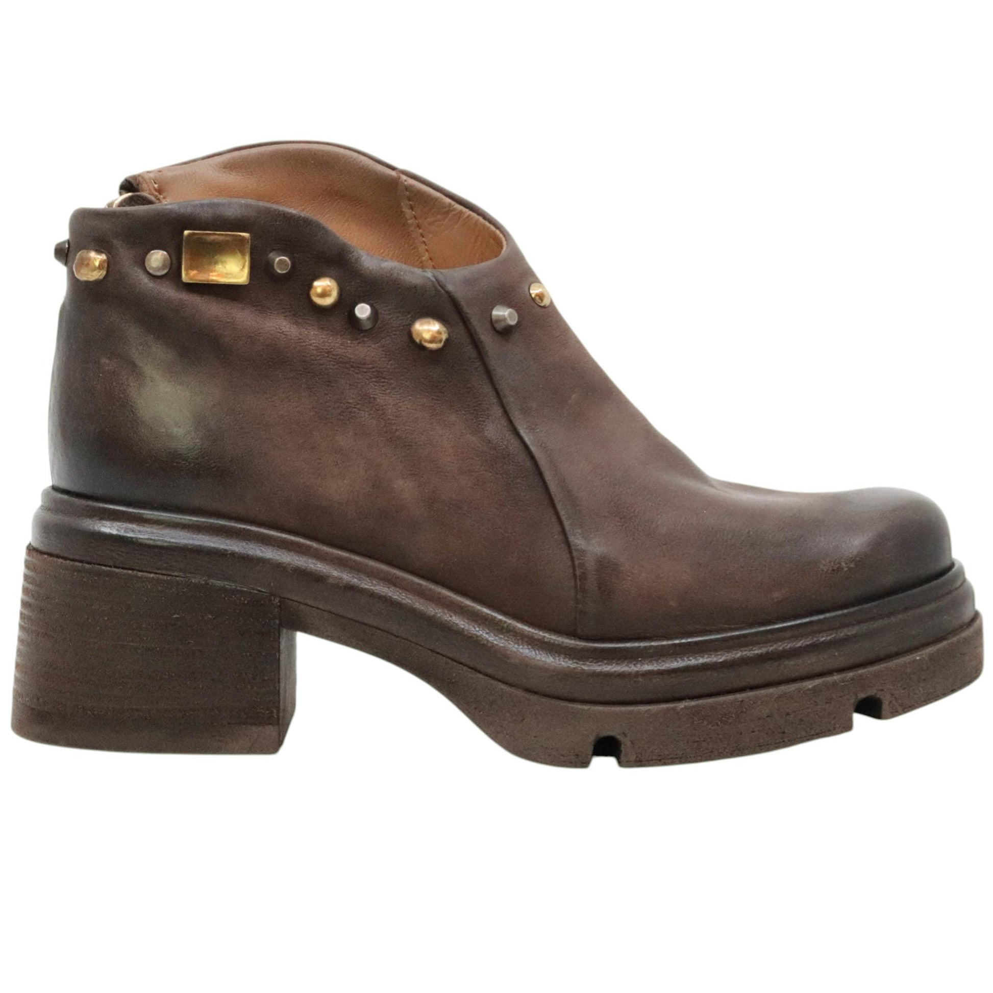 AS98 Ebano A89233 scarpa donna in pelle marrone 