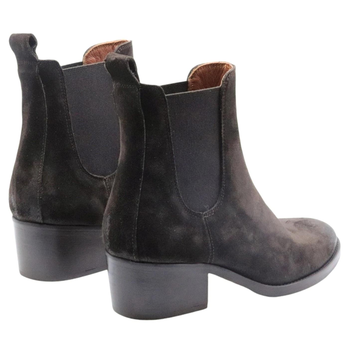 Stivaletto donna Curiositè 2372 in camoscio marrone 