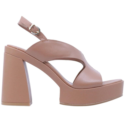 Sandalo donna Jeannot RJ583D in pelle biscotto 