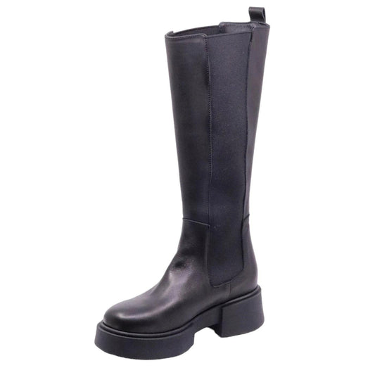 Stivale Chelsea boot donna Curiositè 2358 in pelle nera 