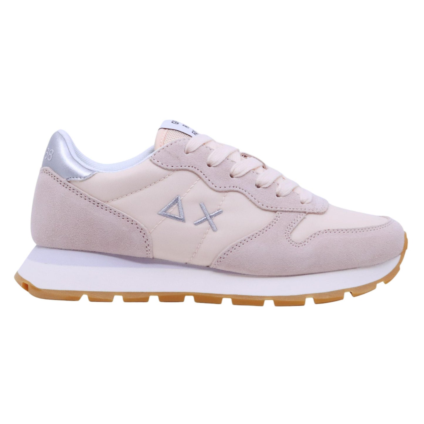 Sneaker donna Sun68 Ally Gold Silver Z35202 in tessuto beige 