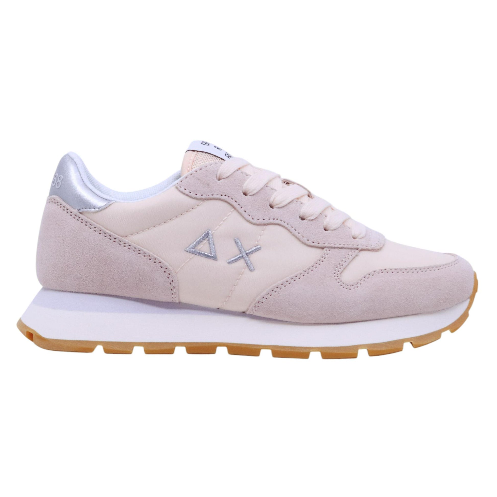 Sneaker donna Sun68 Ally Gold Silver Z35202 in tessuto beige 