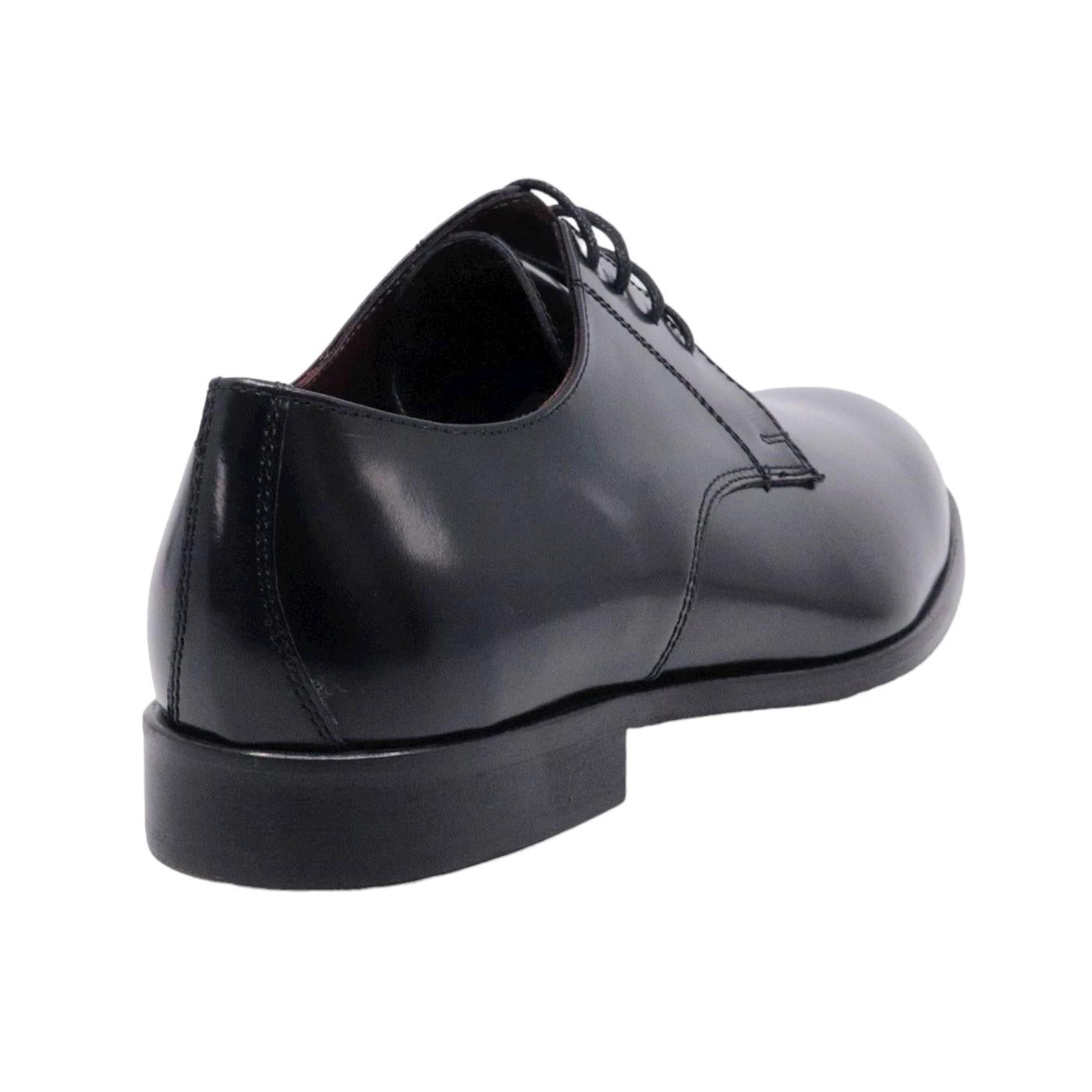 Scarpa Derby Antica Cuoieria 22551 da uomo in pelle nera 