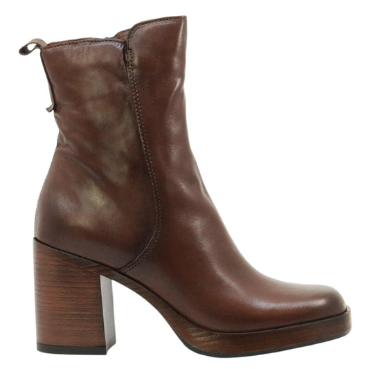 MJUS Maddalena P96212 stivaletto donna in pelle marrone cioccolato 