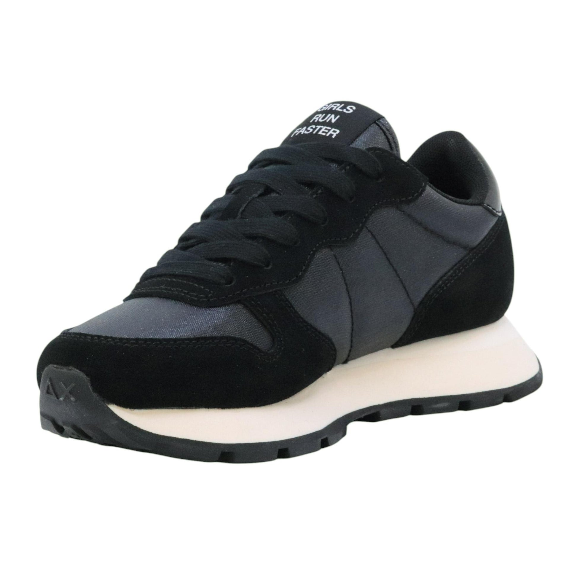 SUN68 Ally Bright Z45203 sneaker donna in nylon e suede nero 