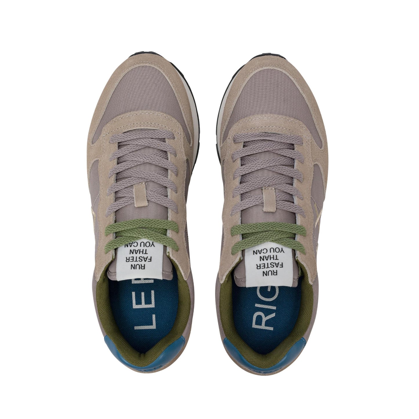 Sun68 Tom Solid Z36101-98 sneaker uomo grigio stone in nylon e camoscio 
